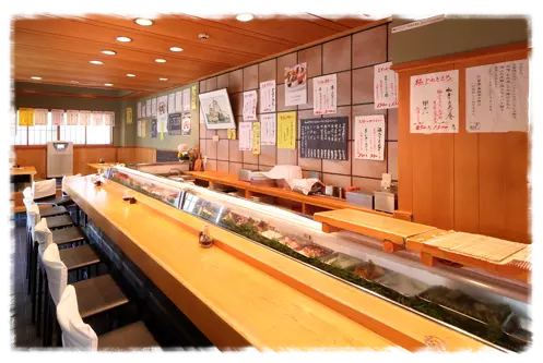 塩竈すし哲 本店 カウンター席